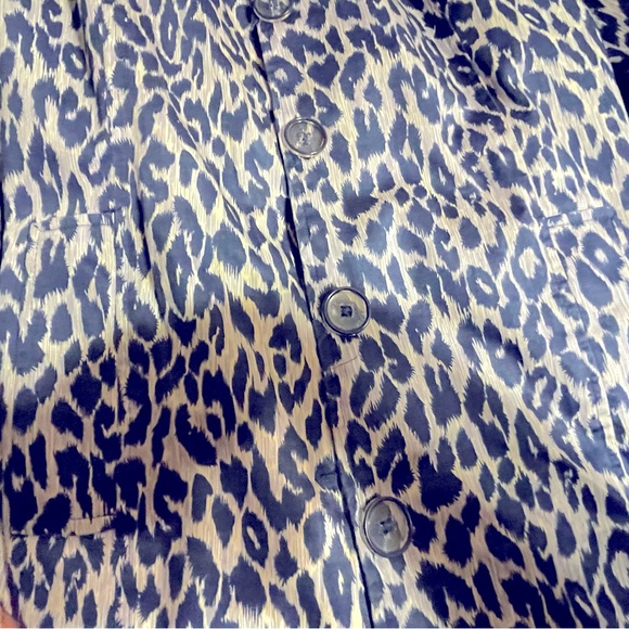 Pre-Owned Purple Leopard Print Susan Graver Raincoat - Picture 3 of 6